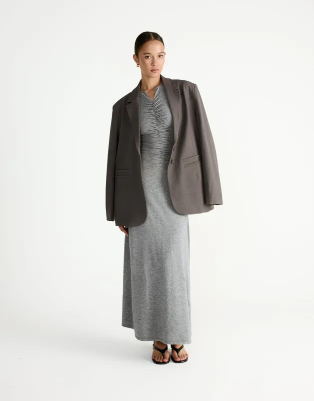 Laney Maxi Dress (Grey Marle) sold by Charcoal Clothing