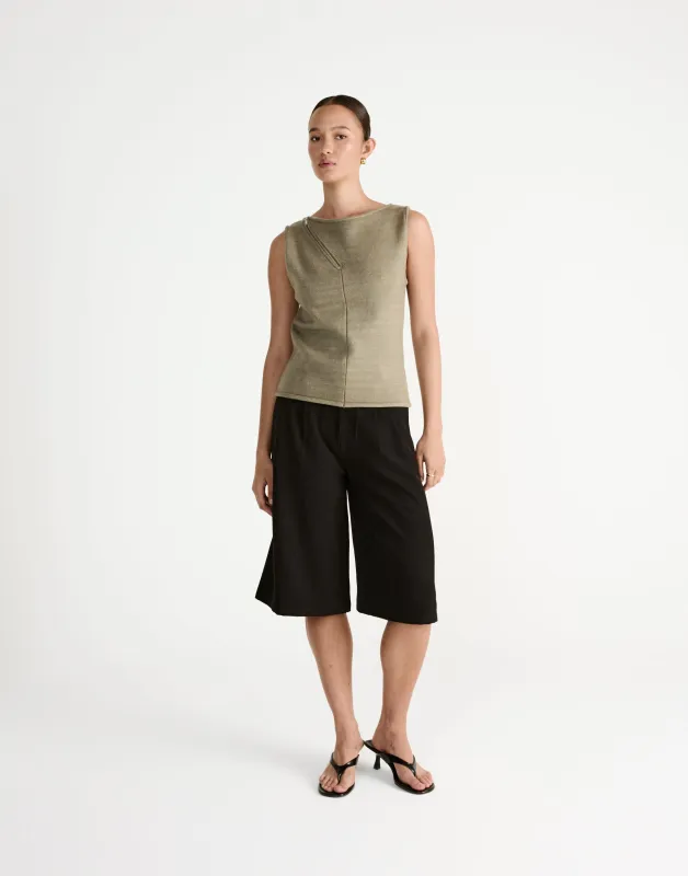 Wynter Top (Dusty Olive) sold by Charcoal Clothing