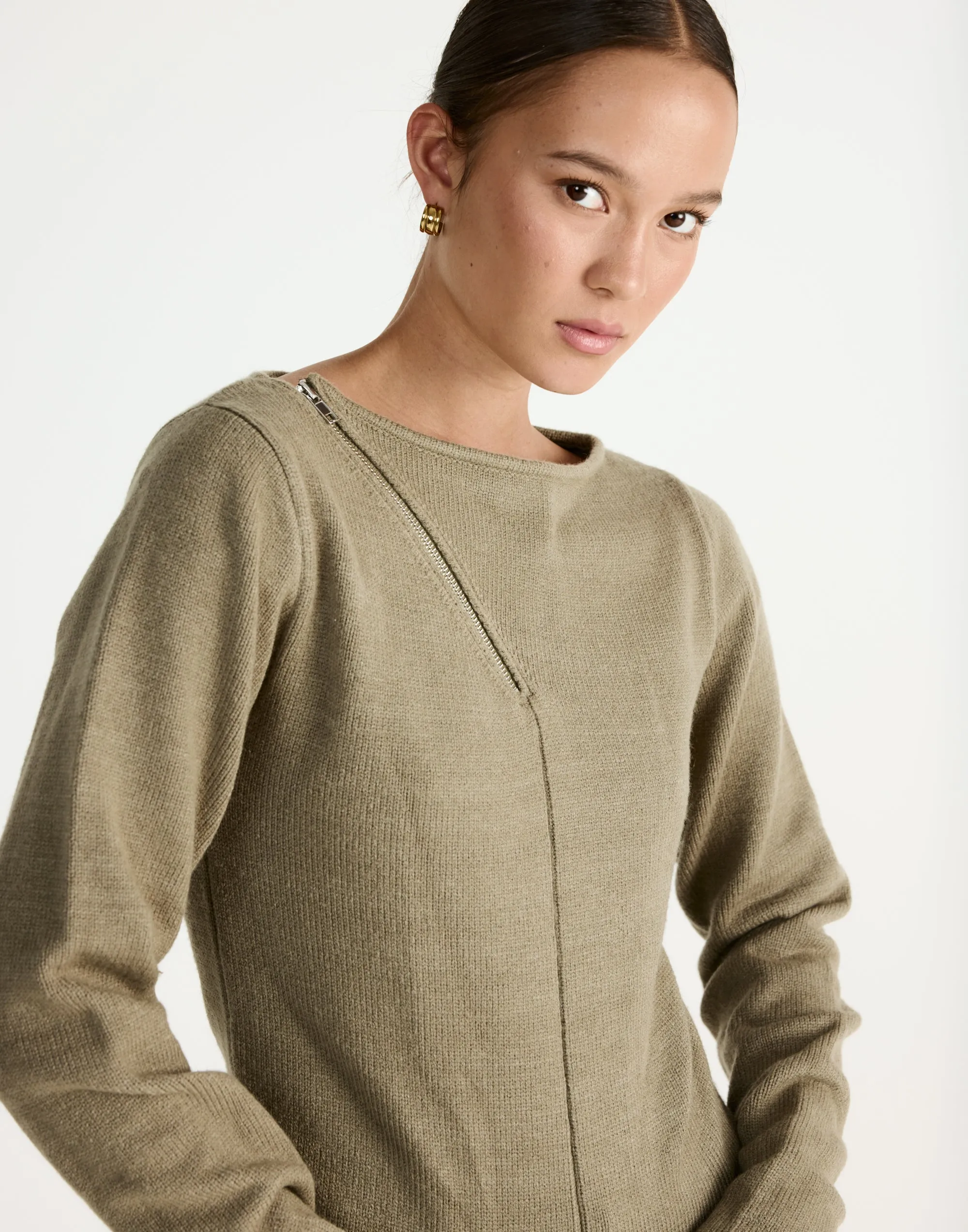 Wynter Long Sleeve Top (Dusty Olive) sold by Charcoal Clothing product image thumbnail 2
