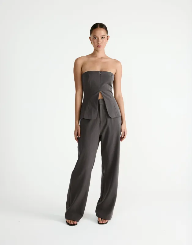 Jenson Top (Grey Texture) sold by Charcoal Clothing