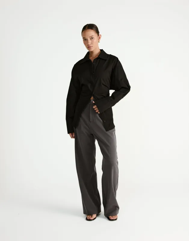 Barrett Long Sleeve Shirt (Black) sold by Charcoal Clothing