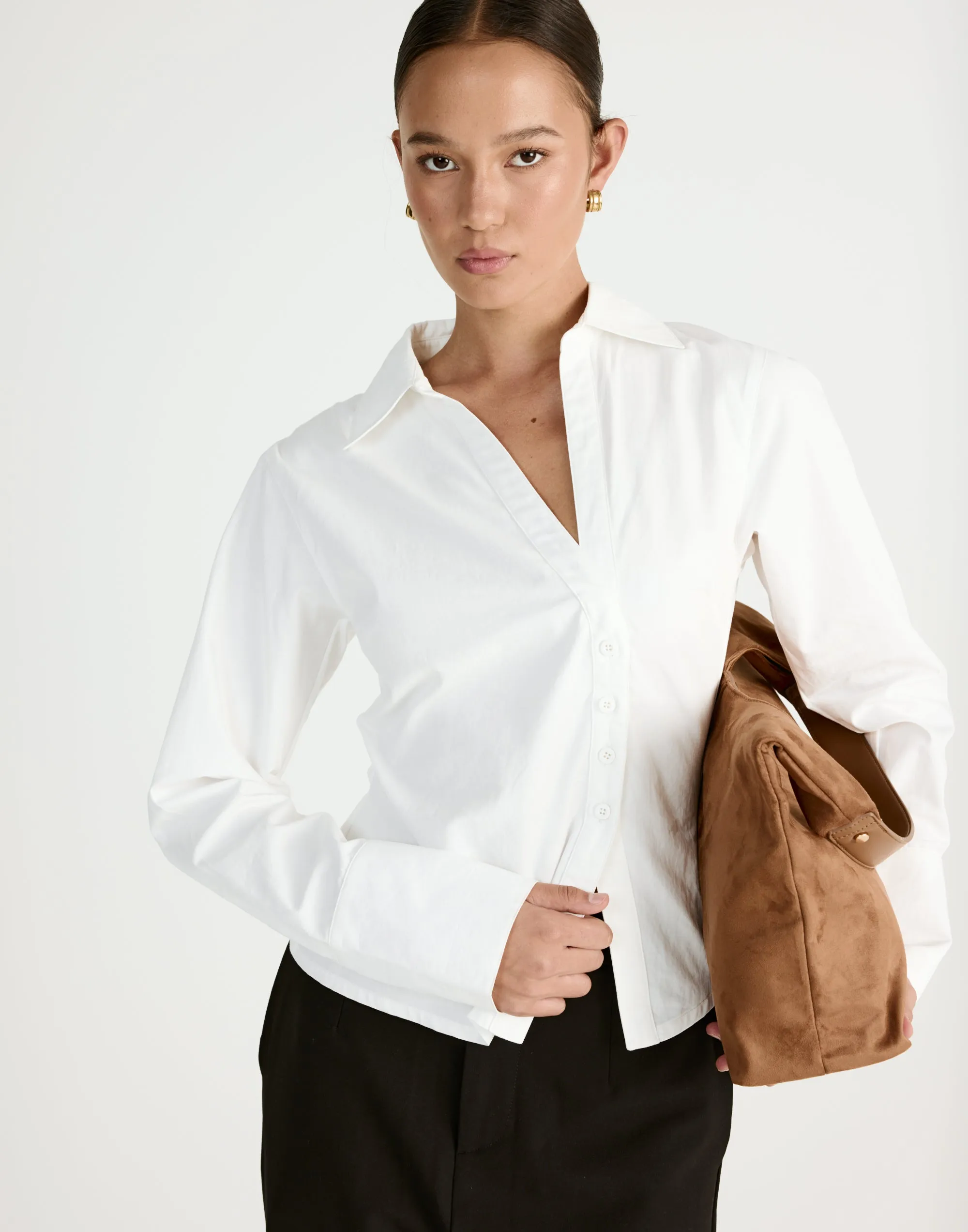 Judah Long Sleeve Top (White) sold by Charcoal Clothing product image thumbnail 3