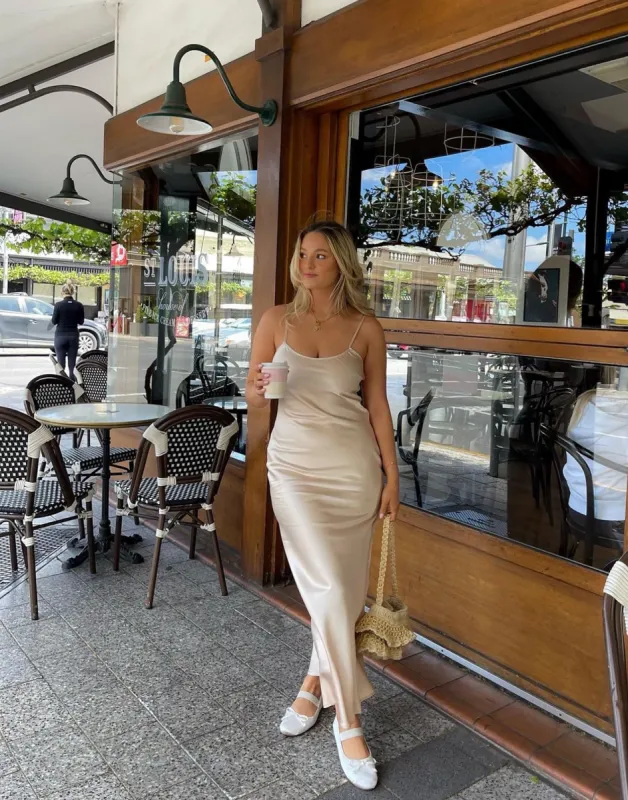 Martha Maxi Dress (Sandstone) sold by Charcoal Clothing