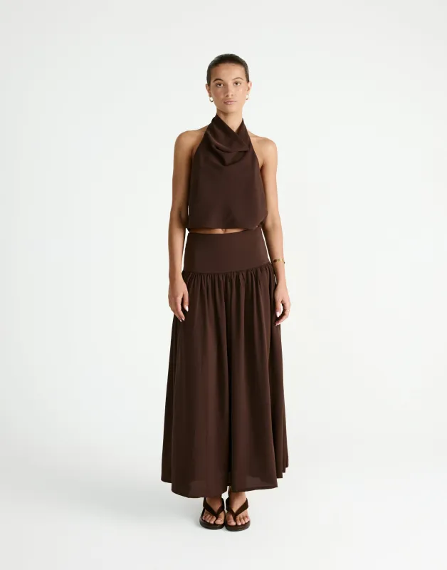 Flynn Top (Chocolate) sold by Charcoal Clothing