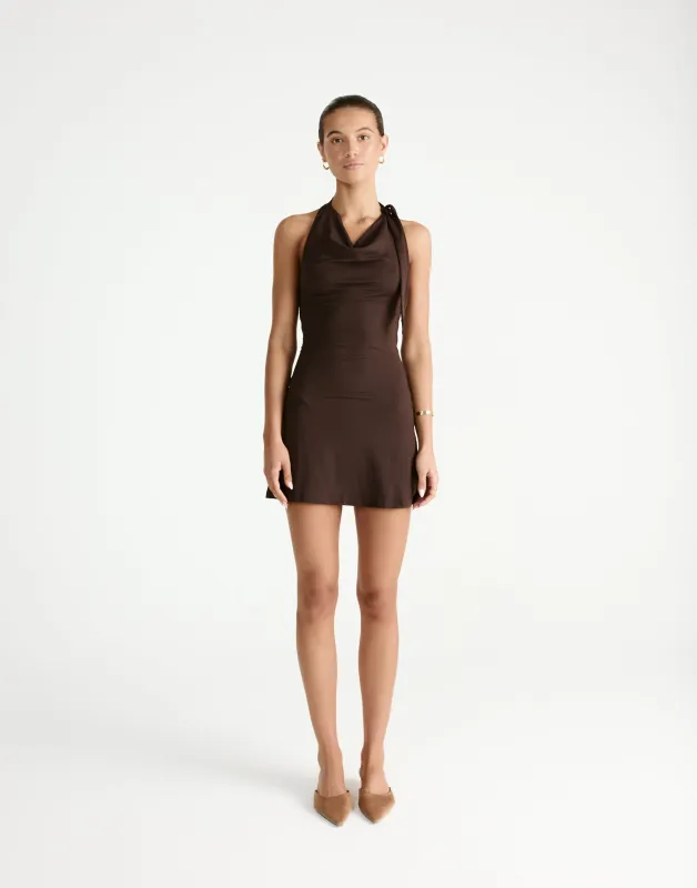 Jairo Mini Dress (Chocolate) sold by Charcoal Clothing