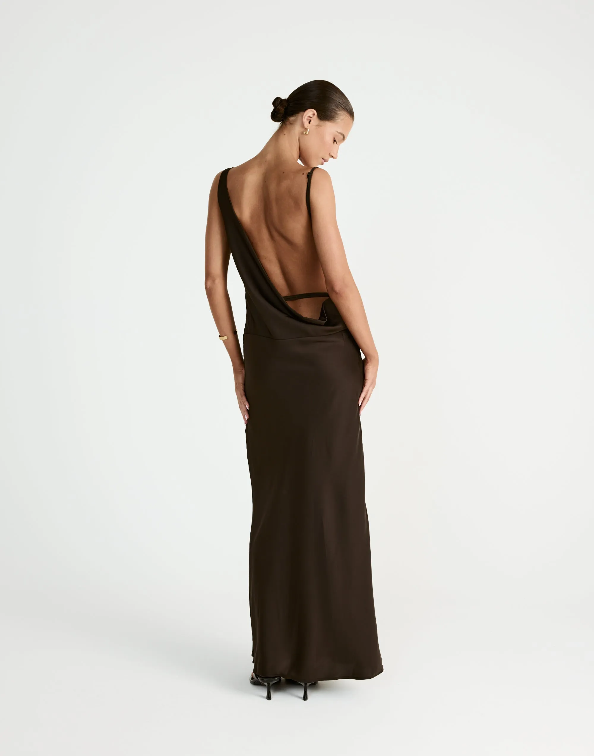 Adley Maxi Dress (Chocolate) sold by Charcoal Clothing