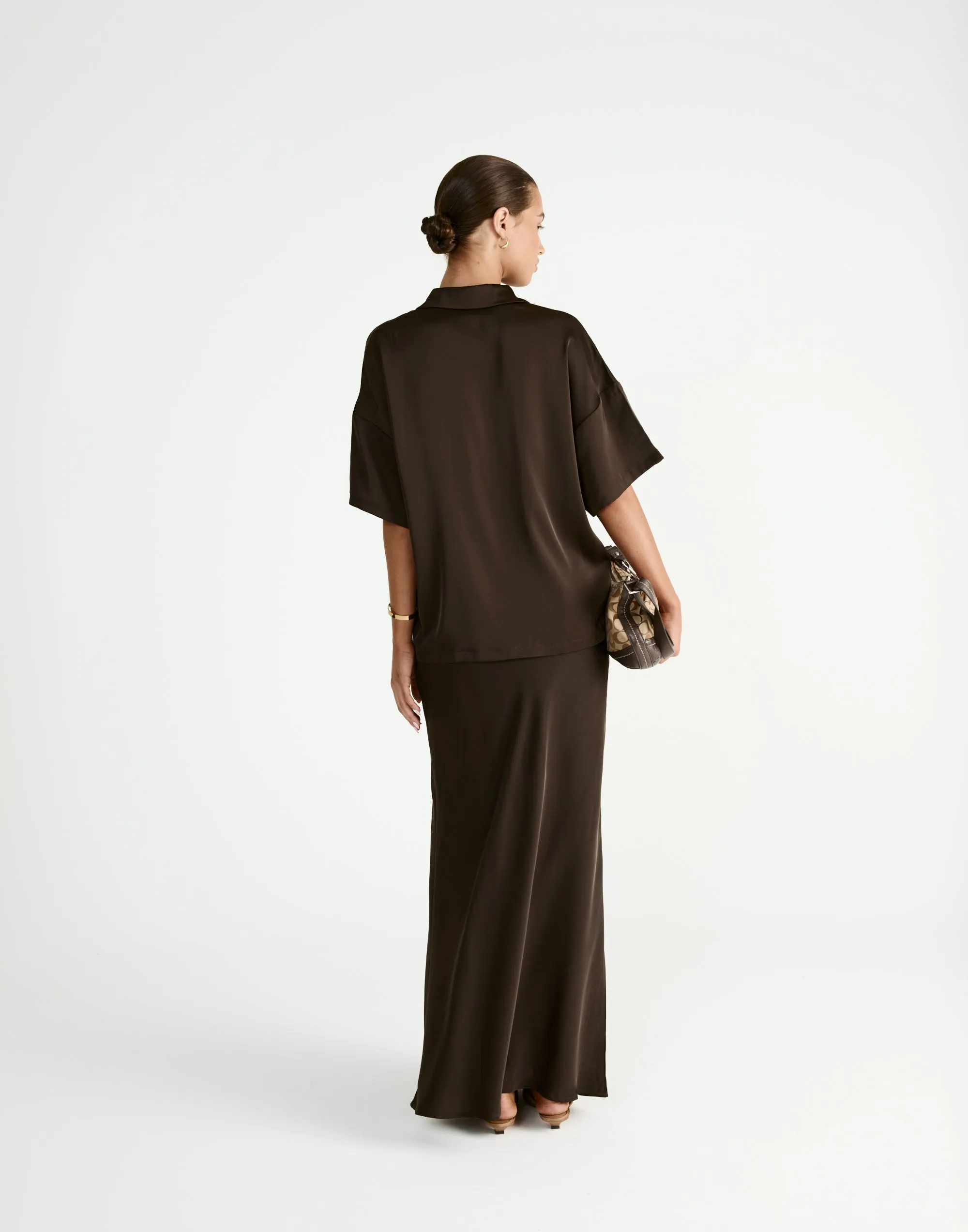 Morena Maxi Skirt (Chocolate) sold by Charcoal Clothing product image thumbnail 2