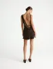 Adley Mini Dress (Chocolate) sold by Charcoal Clothing