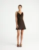 Adley Mini Dress (Chocolate) sold by Charcoal Clothing