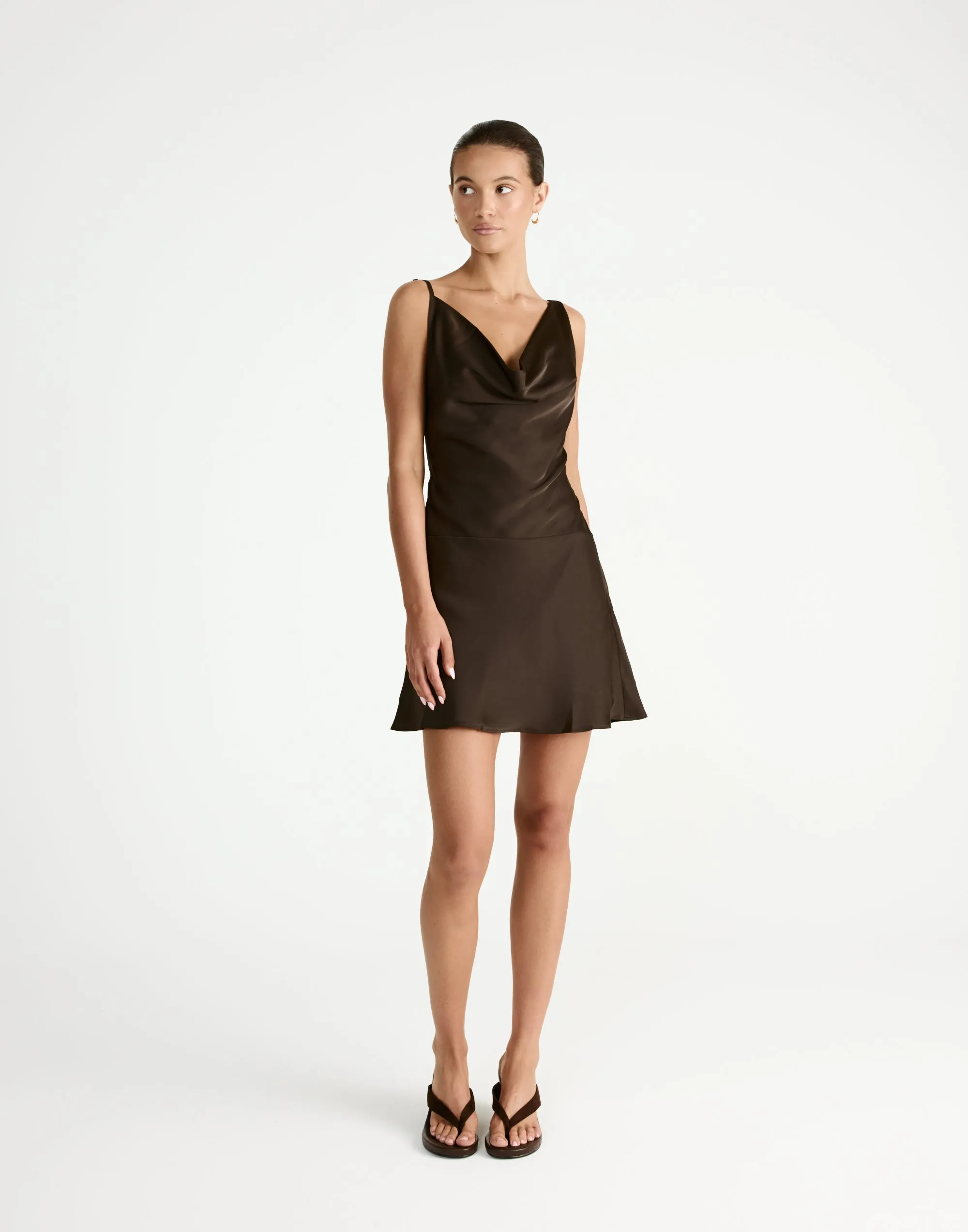 Adley Mini Dress (Chocolate) sold by Charcoal Clothing product image thumbnail 4