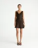 Adley Mini Dress (Chocolate) sold by Charcoal Clothing
