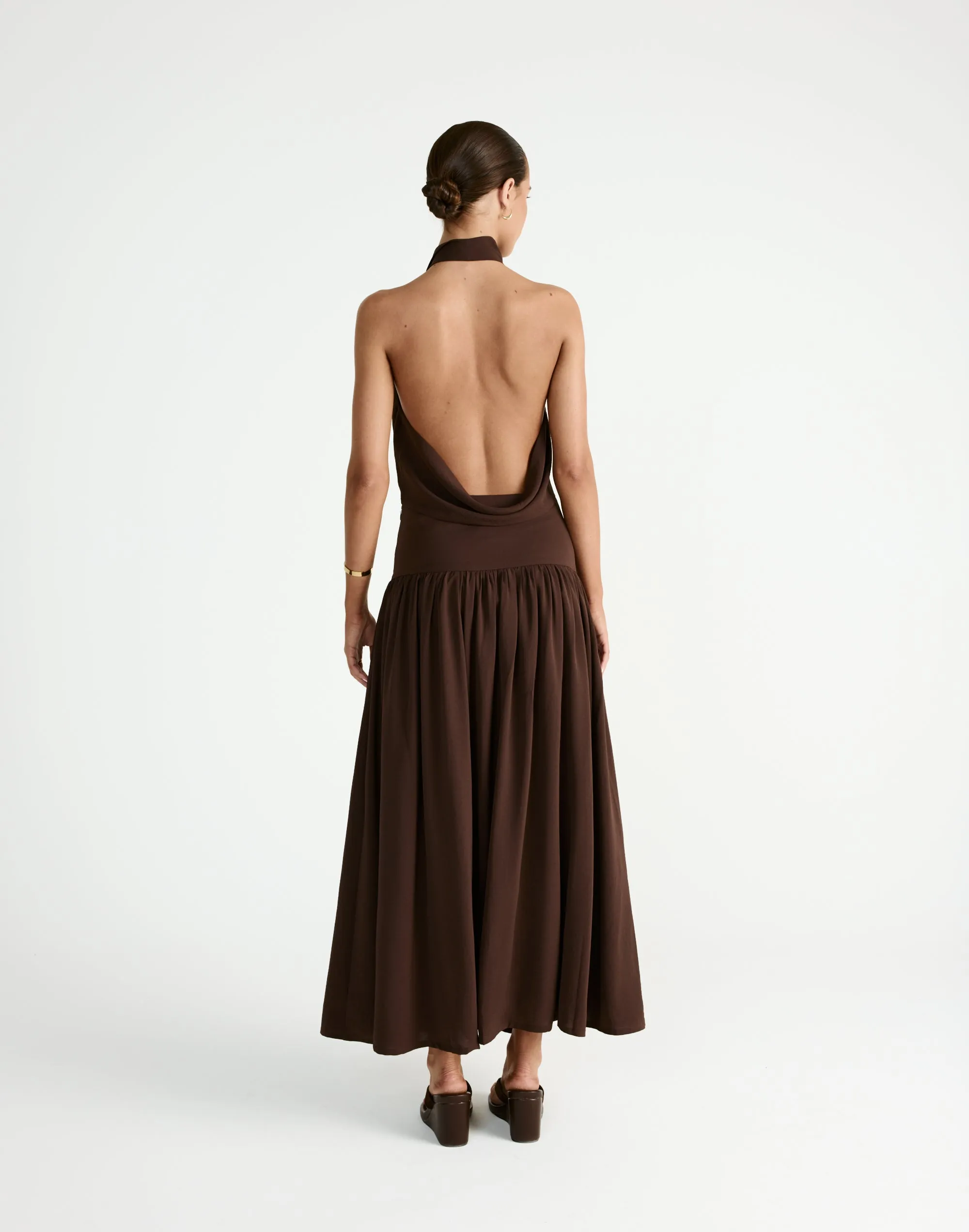 Flynn Maxi Skirt (Chocolate) sold by Charcoal Clothing product image thumbnail 4