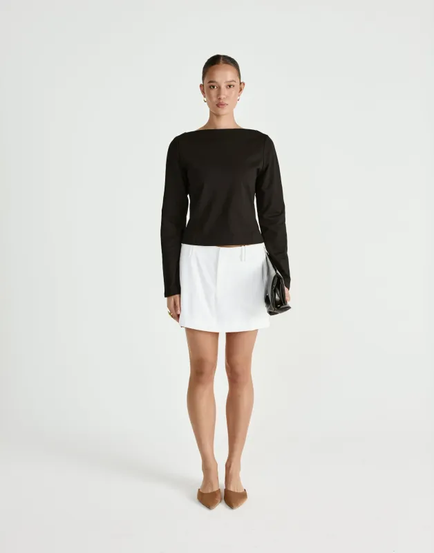 Mariano Long Sleeve Top (Black) sold by Charcoal Clothing