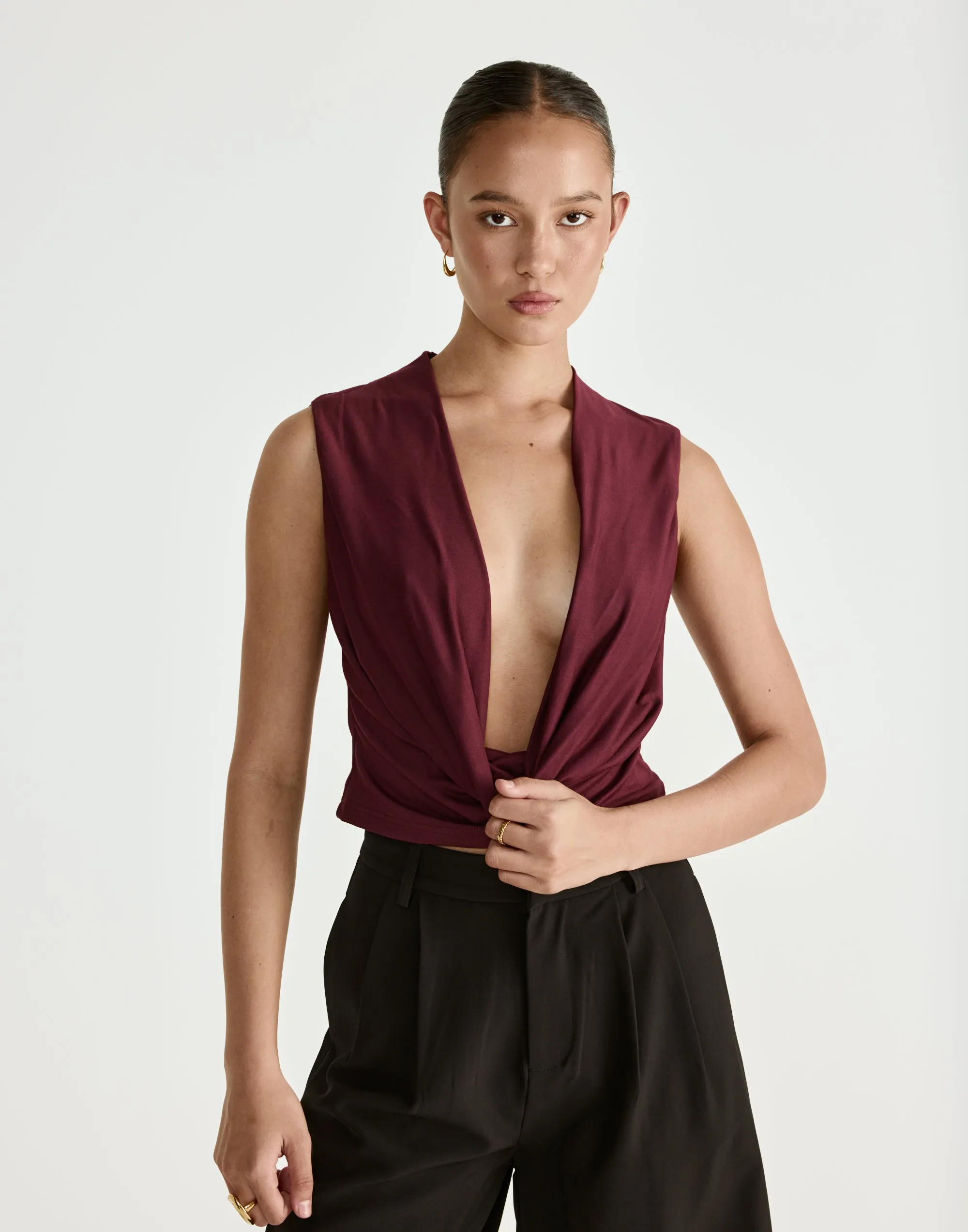Dimitri Top (Plum) sold by Charcoal Clothing product image thumbnail 3