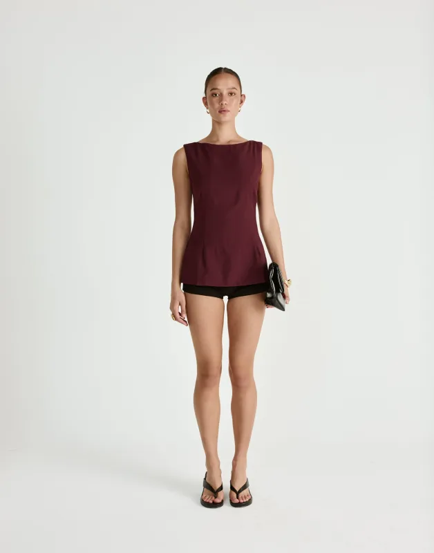 Ronnie Top (Plum) sold by Charcoal Clothing