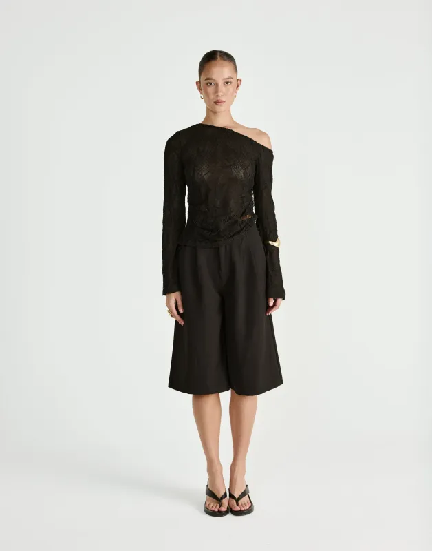 Abril Long Sleeve Top (Black) sold by Charcoal Clothing