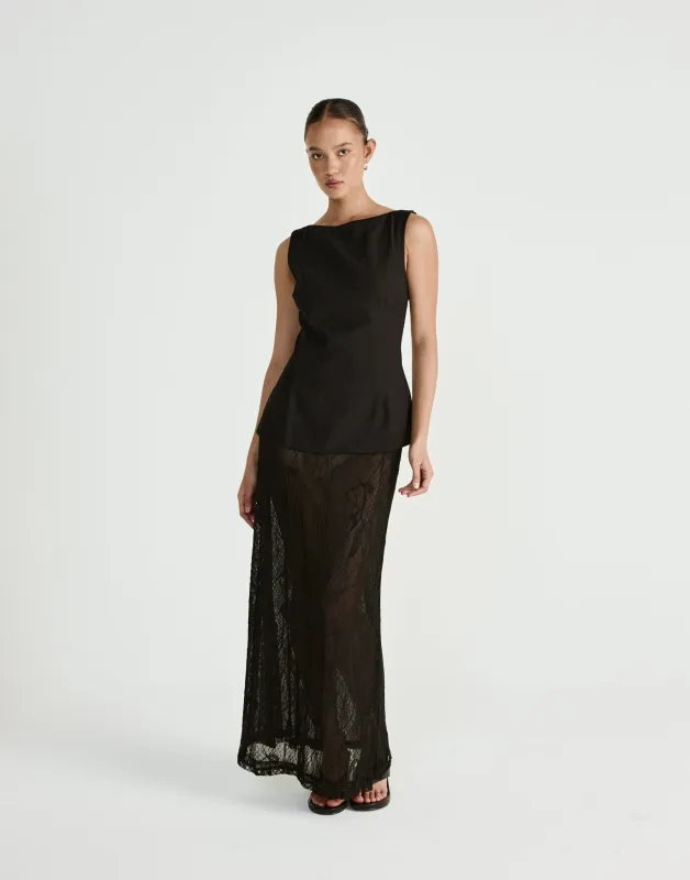 Sita Maxi Skirt (Black) sold by Charcoal Clothing