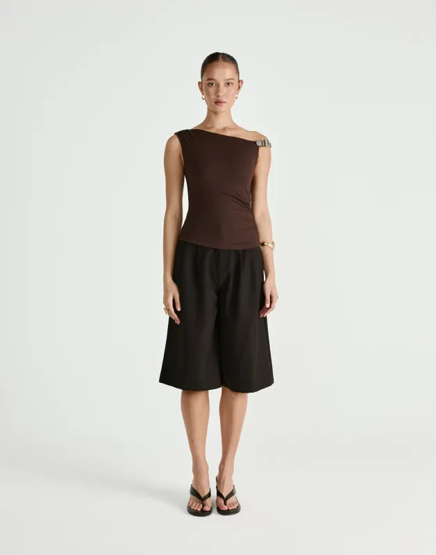 Lundy Top (Chocolate) sold by Charcoal Clothing