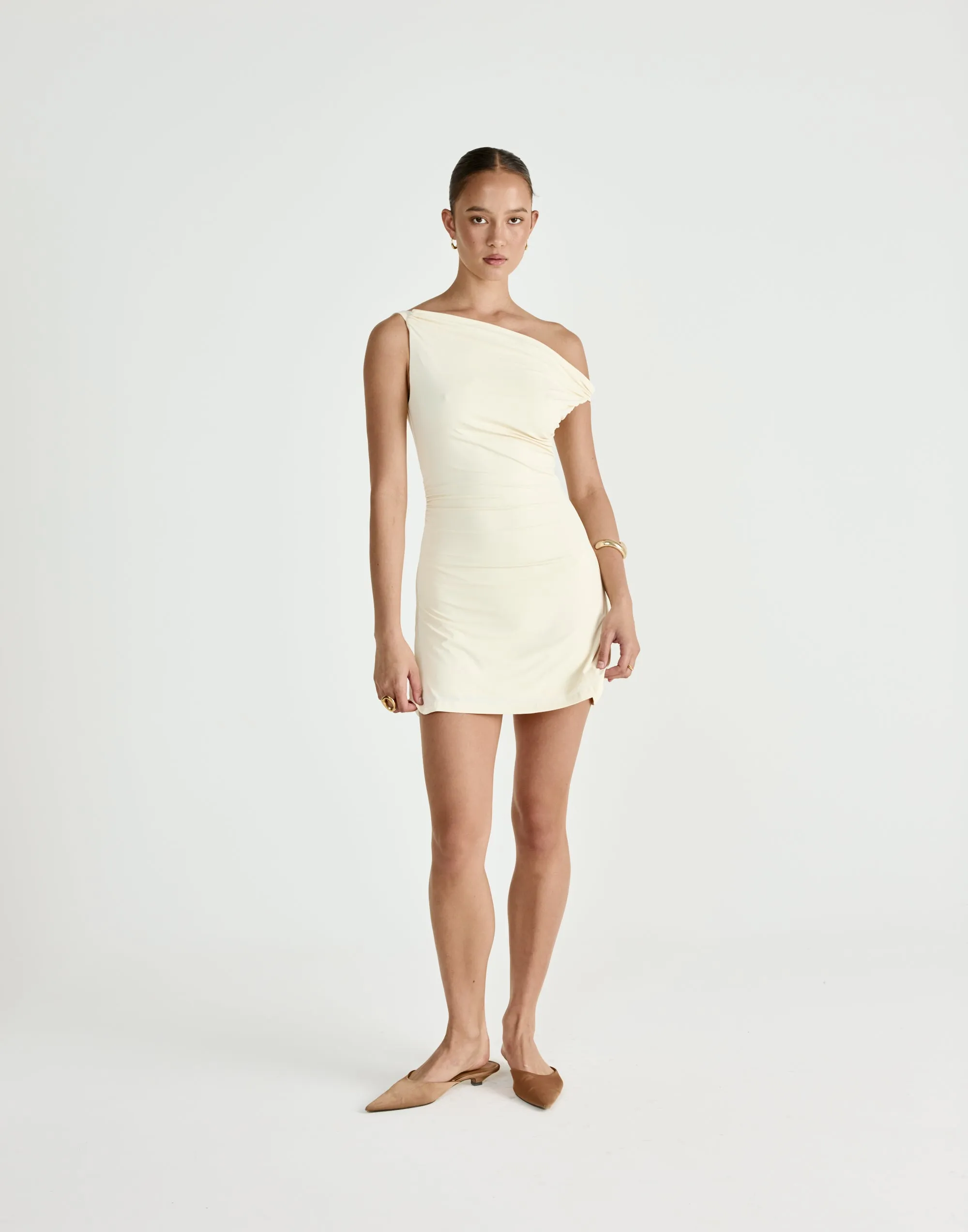 Keegan Mini Dress (Cream) sold by Charcoal Clothing