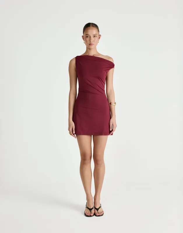 Keegan Mini Dress (Plum) sold by Charcoal Clothing