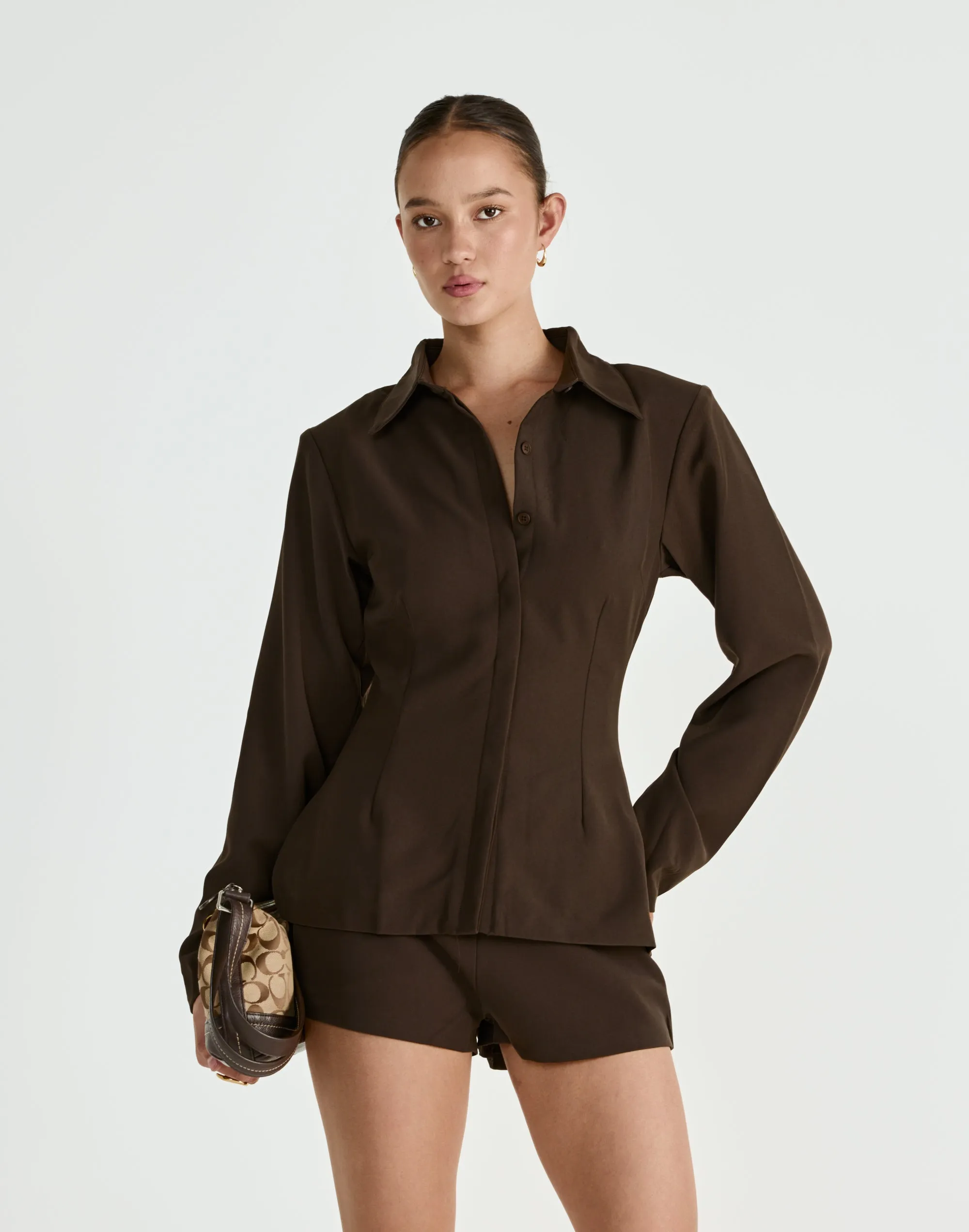 Mariella Top (Chocolate) sold by Charcoal Clothing product image thumbnail 2