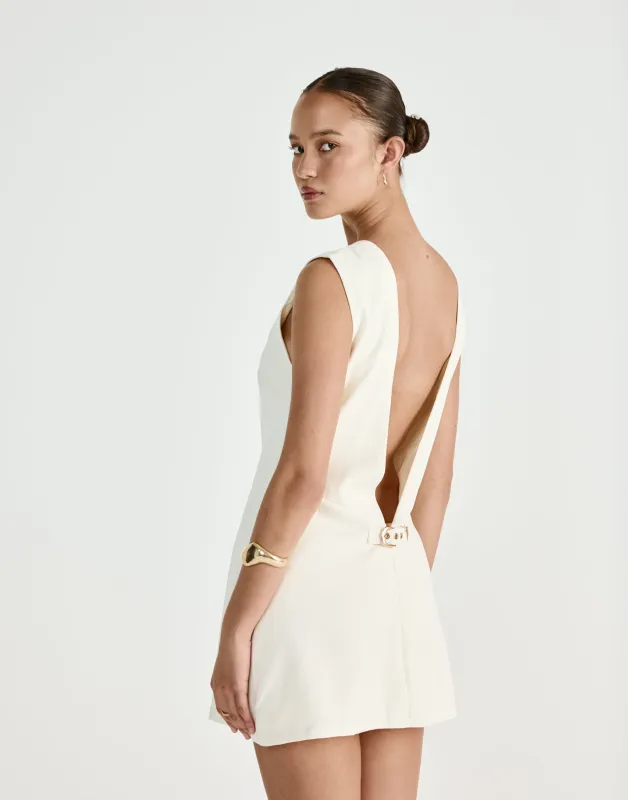 Cedric Mini Dress (Oat) sold by Charcoal Clothing