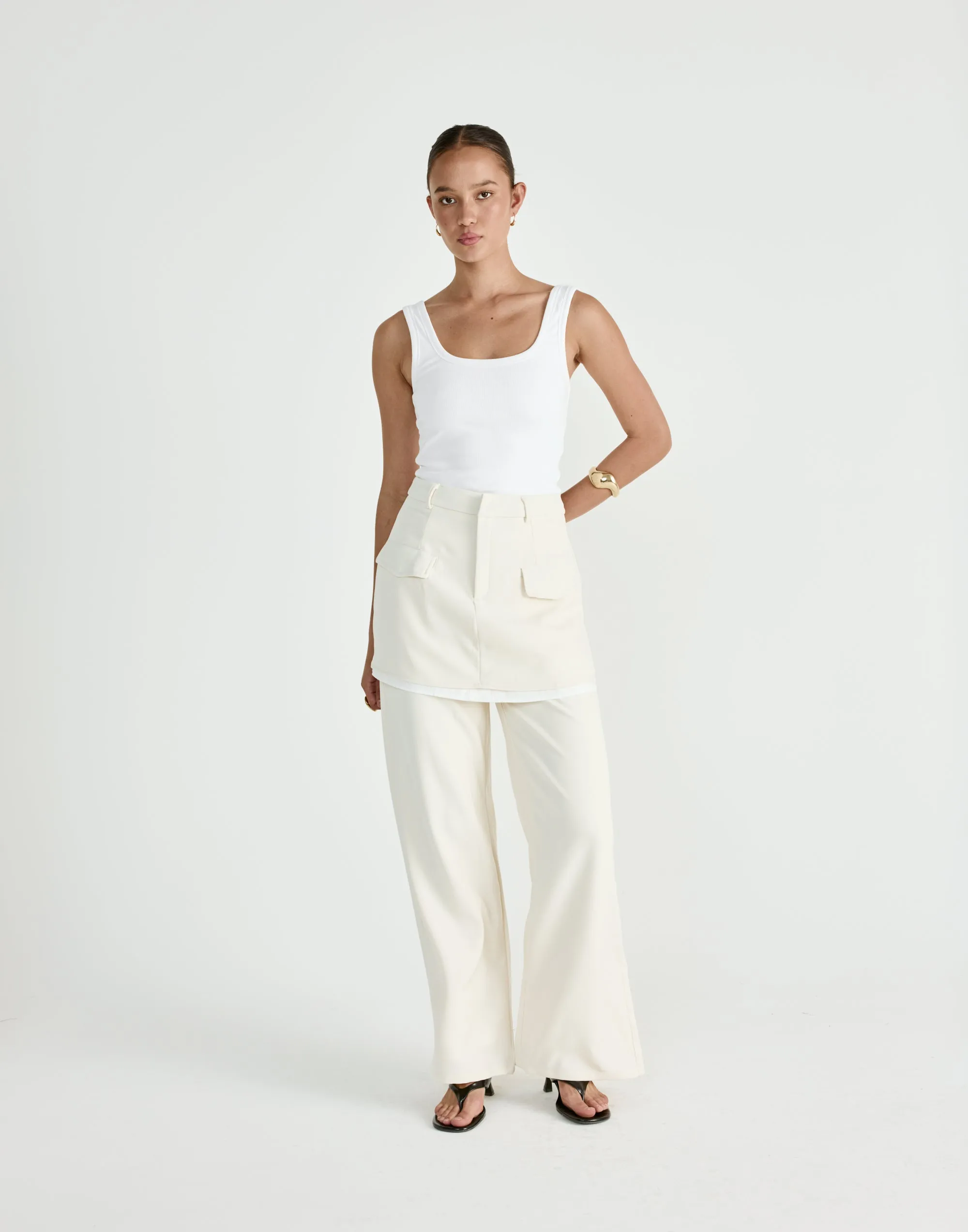 Scarlette Mini Skirt (Oat) sold by Charcoal Clothing