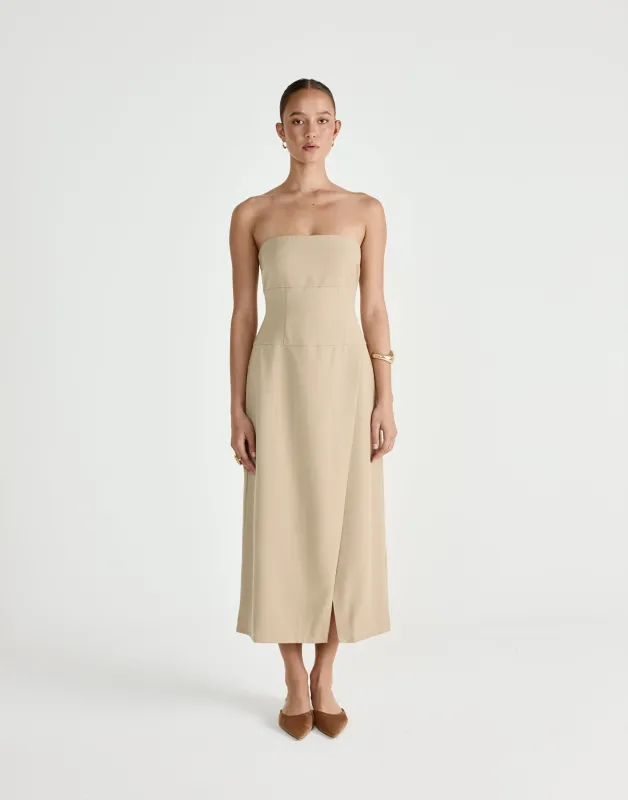 Shea Midi Dress (Honey) sold by Charcoal Clothing