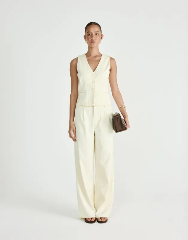 Taylah Vest (Lemon) sold by Charcoal Clothing