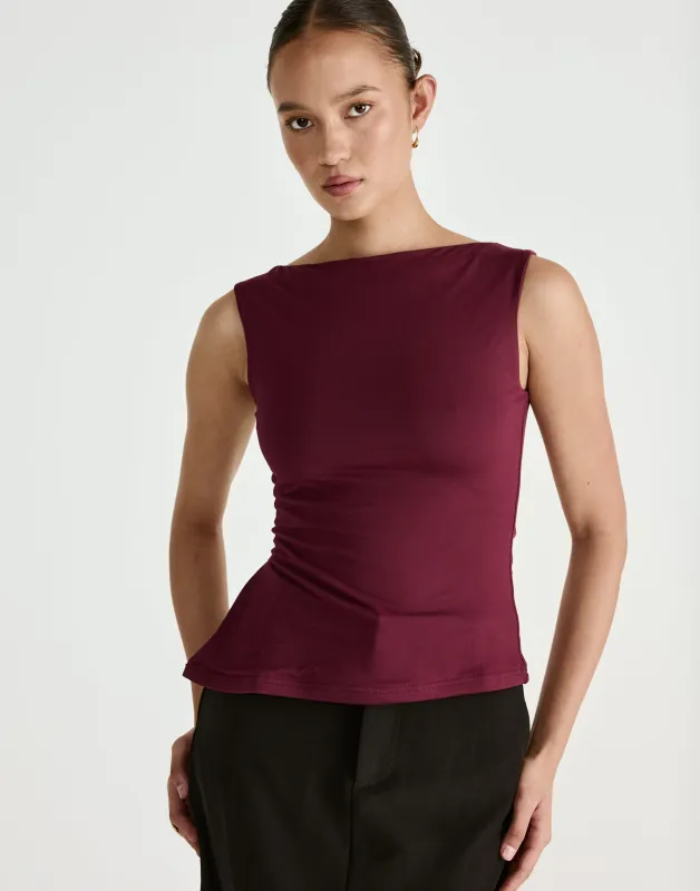 Amanda Top (Plum) sold by Charcoal Clothing