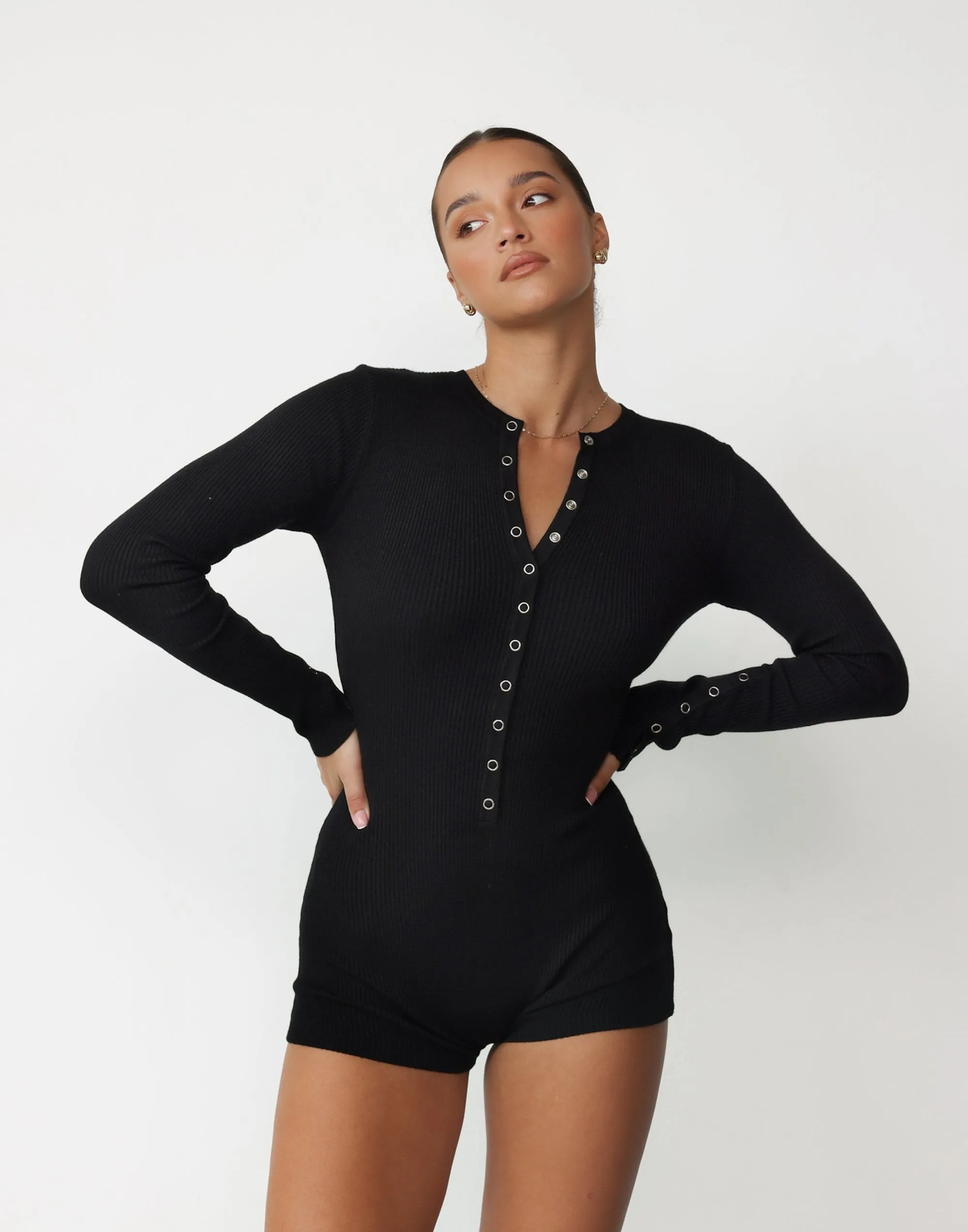 Lulu Romper (Onyx) - By Lioness sold by Charcoal Clothing product image thumbnail 4