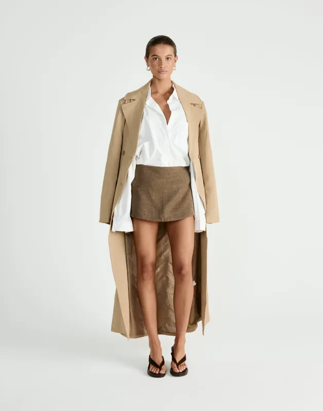 Domain Skort (Mocha) sold by Charcoal Clothing