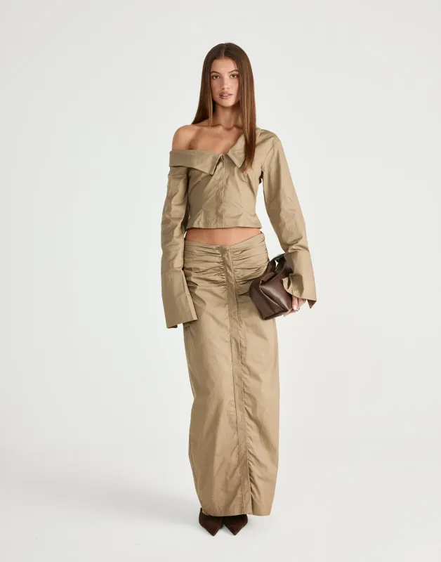 Arion Shirt (Mocha) sold by Charcoal Clothing