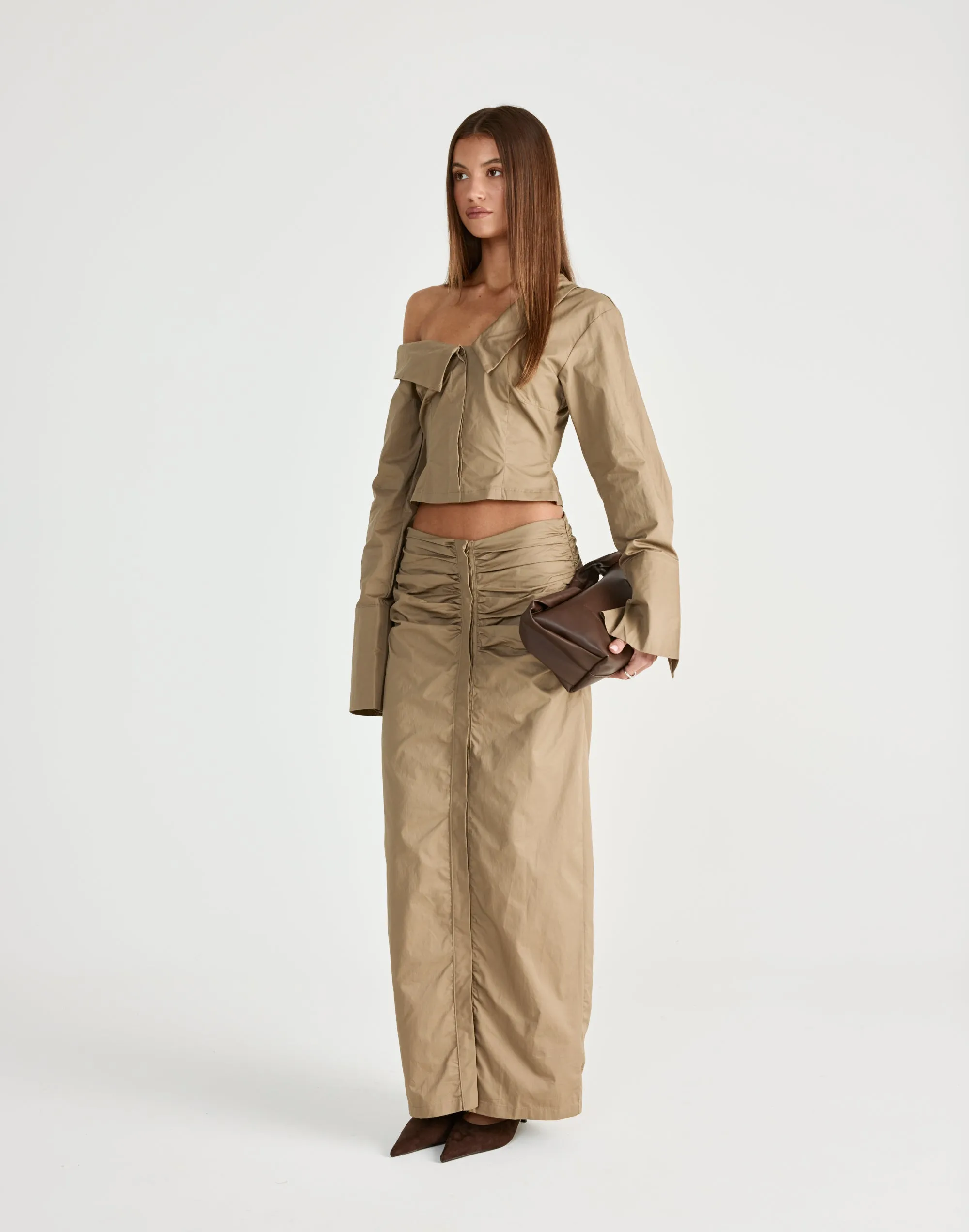 Arion Maxi Skirt (Mocha) sold by Charcoal Clothing product image thumbnail 5