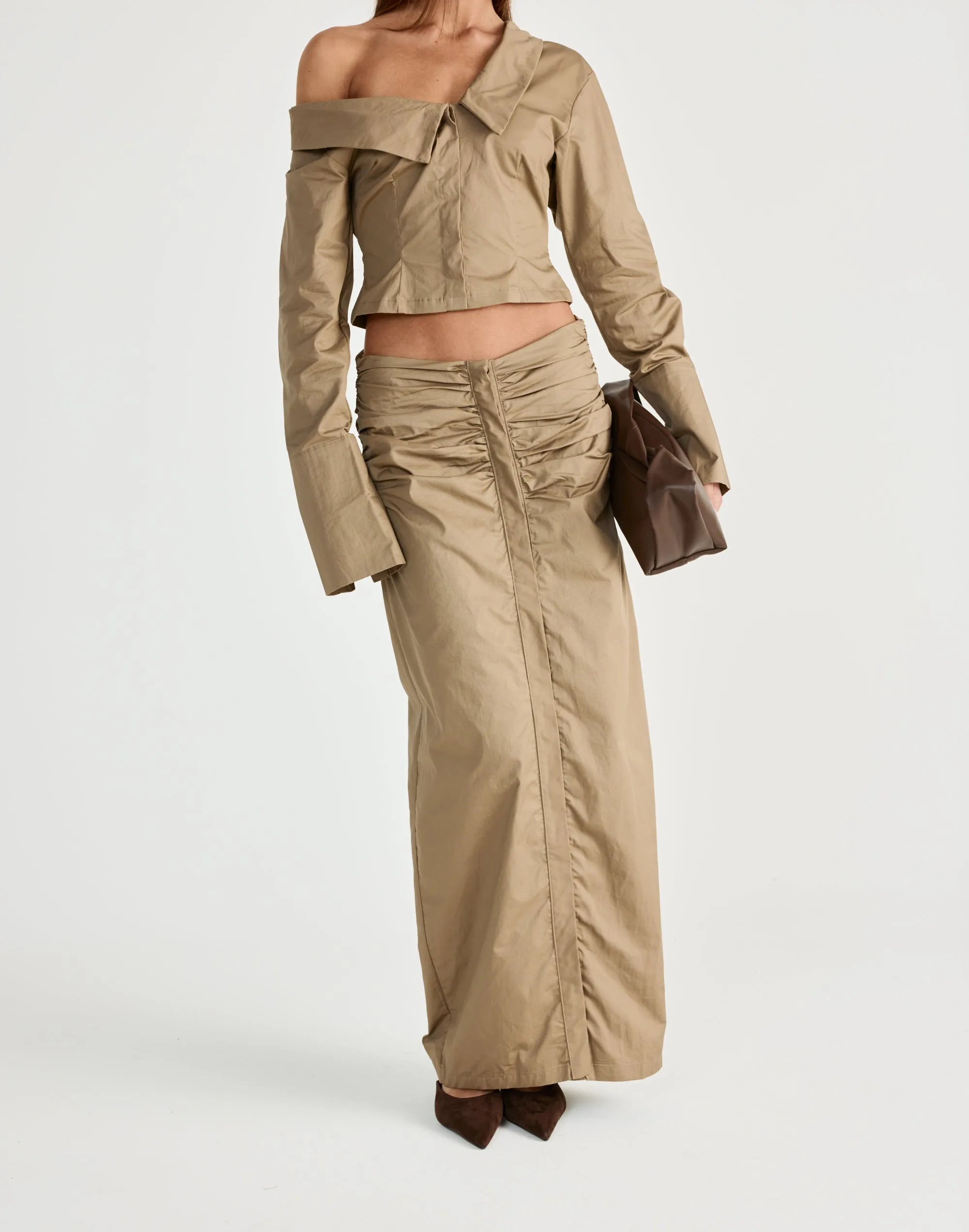 Arion Maxi Skirt (Mocha) sold by Charcoal Clothing product image thumbnail 3