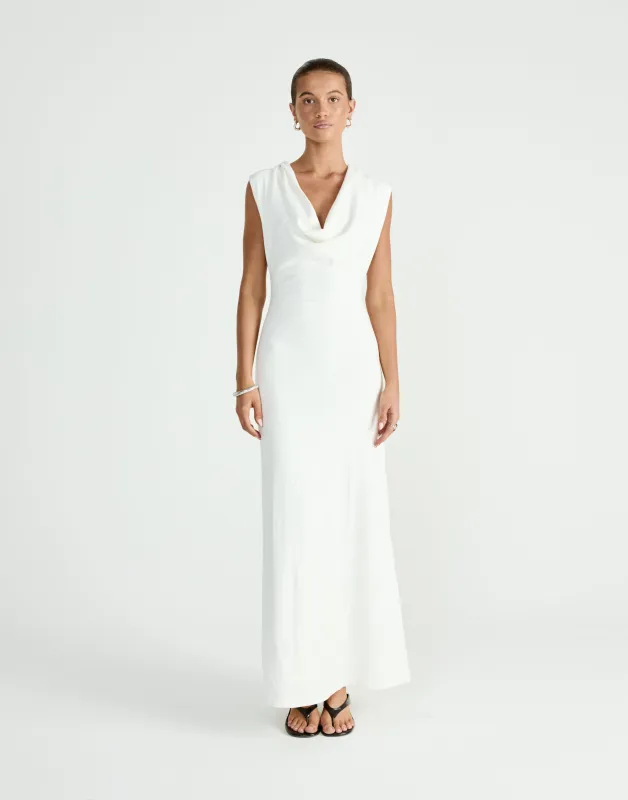 Arena Maxi Dress (Off White) sold by Charcoal Clothing