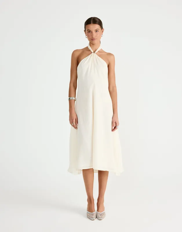 Merritt Midi Dress (Buttercream) sold by Charcoal Clothing