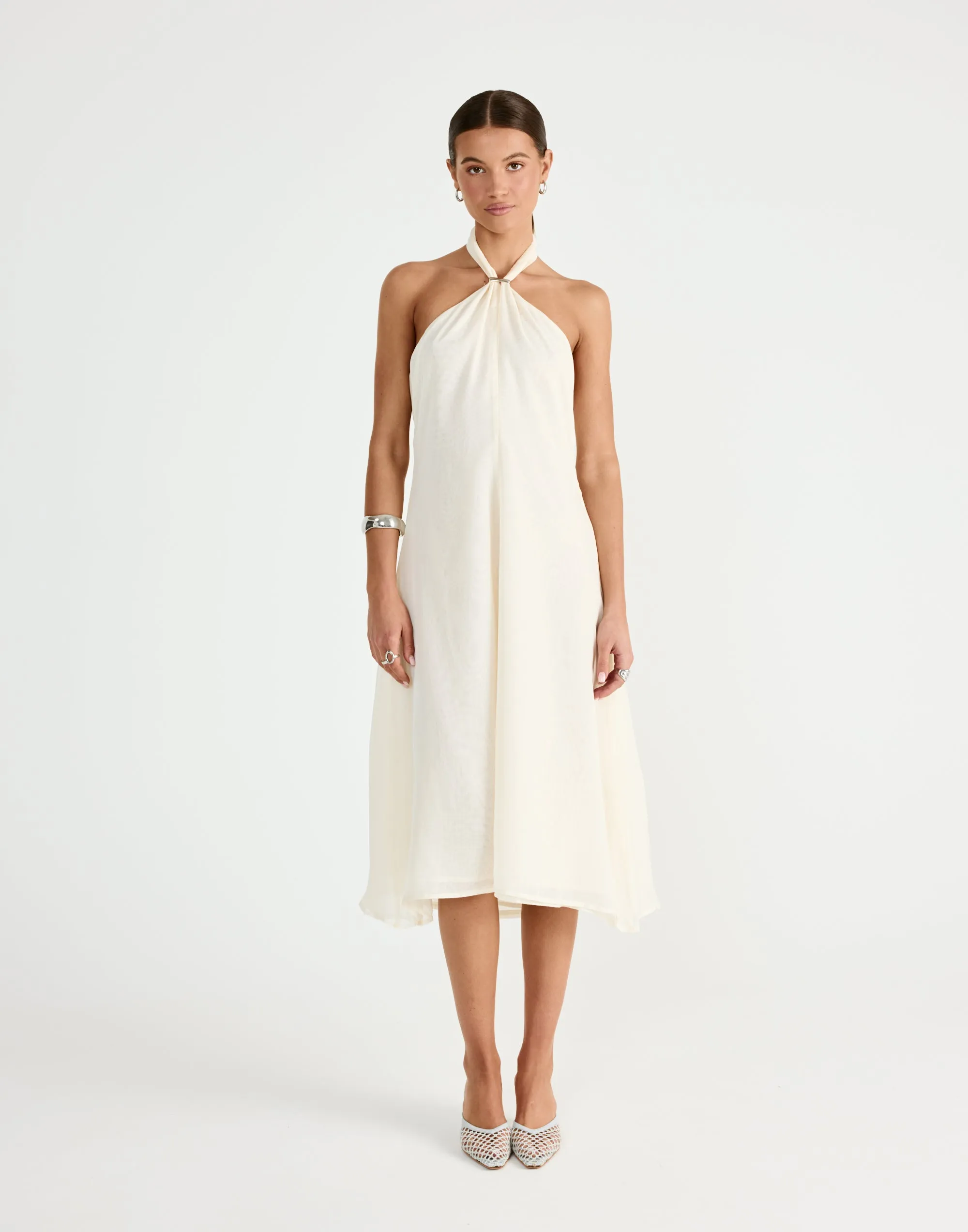 Merritt Midi Dress (Buttercream) sold by Charcoal Clothing