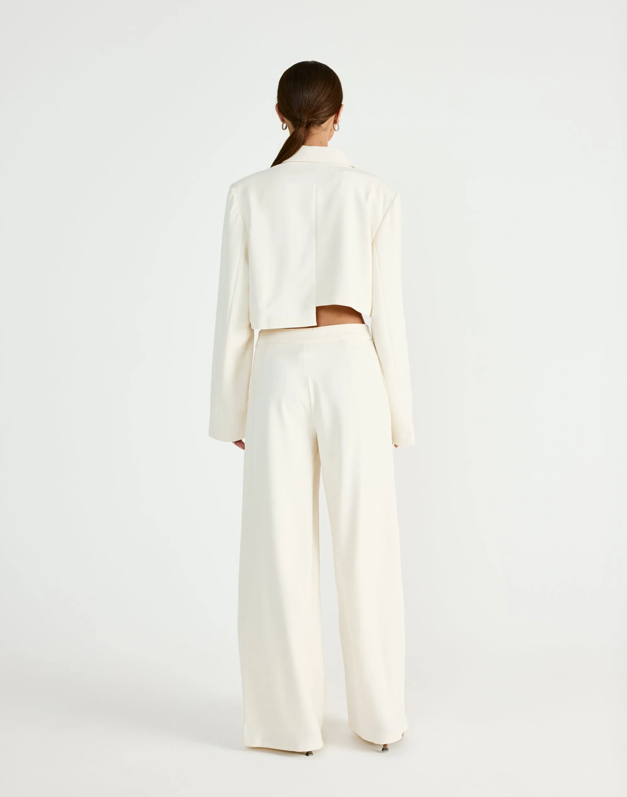 Reed Cropped Blazer (Oat) sold by Charcoal Clothing product image thumbnail 3