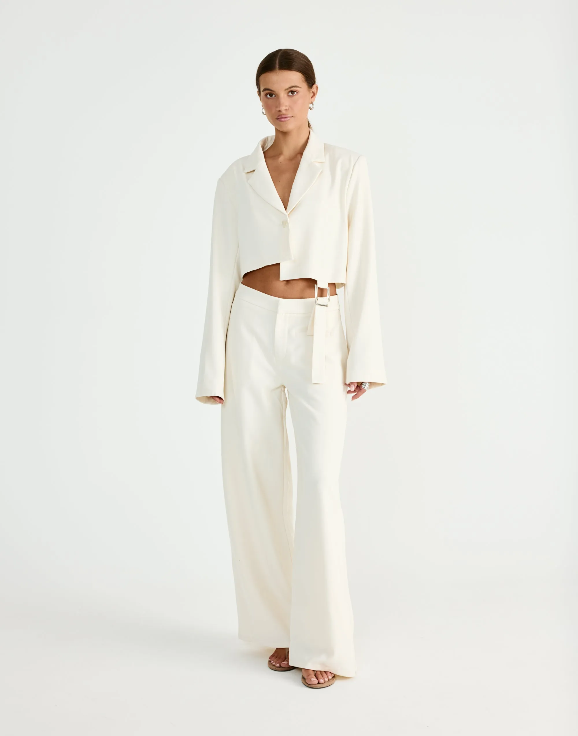 Reed Cropped Blazer (Oat) sold by Charcoal Clothing product image thumbnail 2