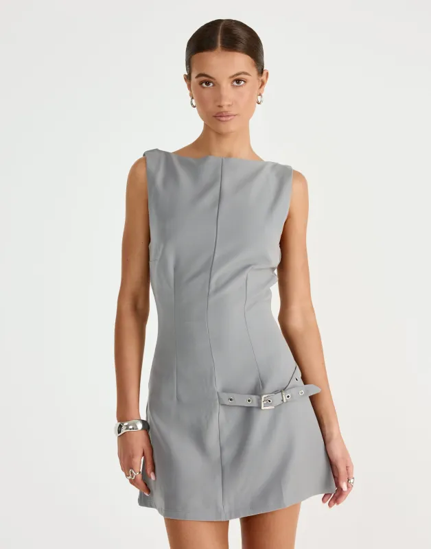 Artie Mini Dress (Cloudy) sold by Charcoal Clothing