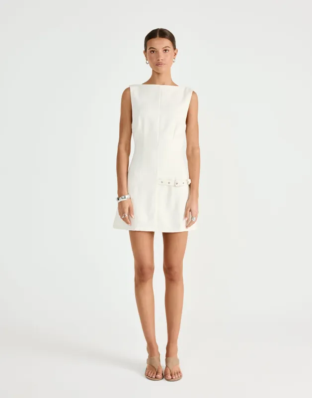 Artie Mini Dress (Oat) sold by Charcoal Clothing