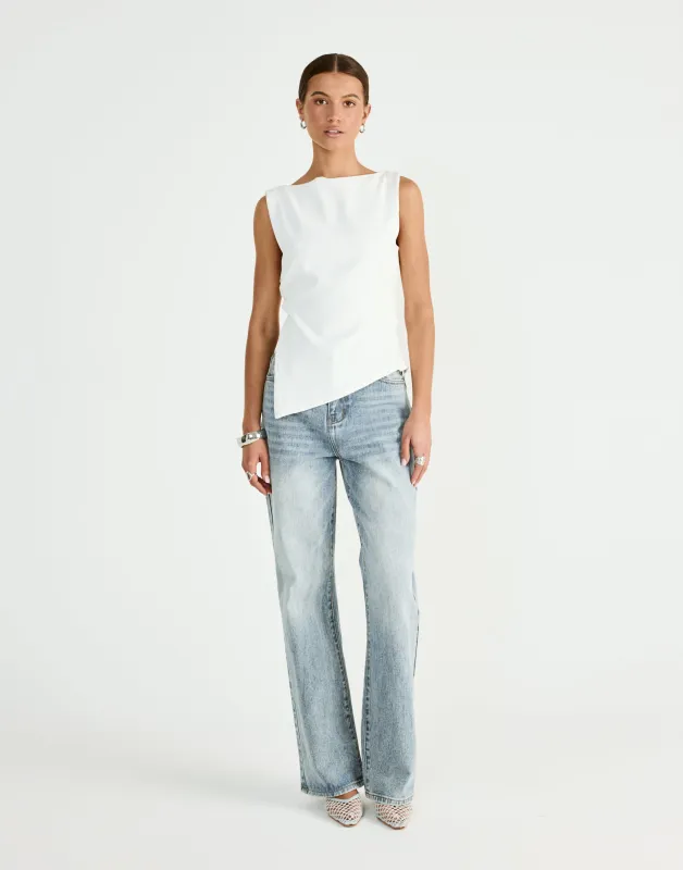 Blaine Top (White) sold by Charcoal Clothing