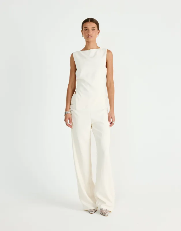 Blaine Top (Oat) sold by Charcoal Clothing
