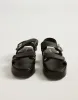 Revive Sandals (Black Smooth PU) - By Therapy sold by Charcoal Clothing
