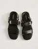 Revive Sandals (Black Smooth PU) - By Therapy sold by Charcoal Clothing