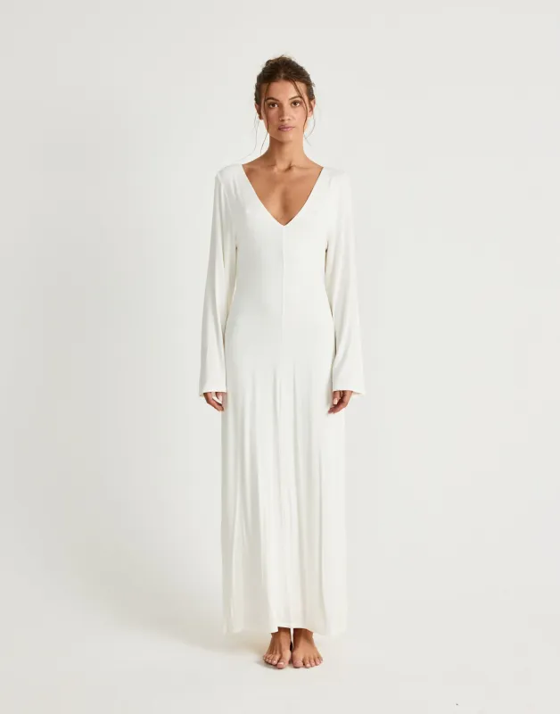 Harlow Maxi Dress (Off White) sold by Charcoal Clothing