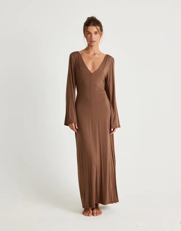 Harlow Maxi Dress (Oak) sold by Charcoal Clothing