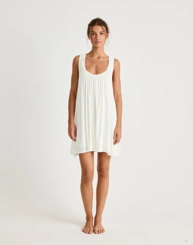 Selena Mini Dress (Off White) sold by Charcoal Clothing