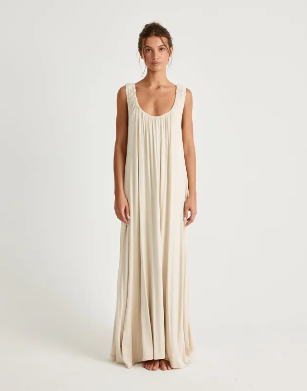Selena Maxi Dress (Iced Coffee) sold by Charcoal Clothing